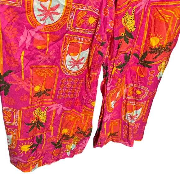 Old Navy Tropical Print Tie Strap Wide Leg Jumpsuit - Picture 5 of 9